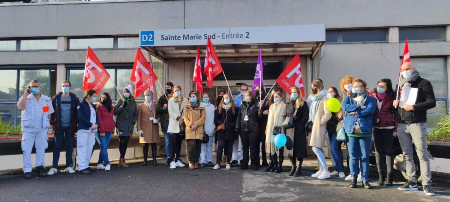 grève soignants urgences CHU Angers_ 29 11 21_FO CHU Angers